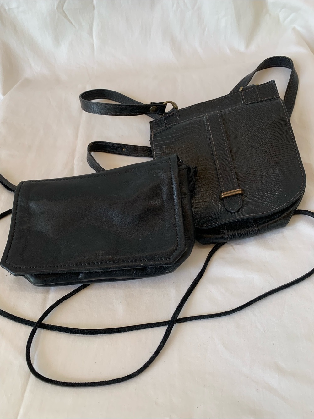 Small Leather Crossbody Biker Bags *Bundle of 2*
